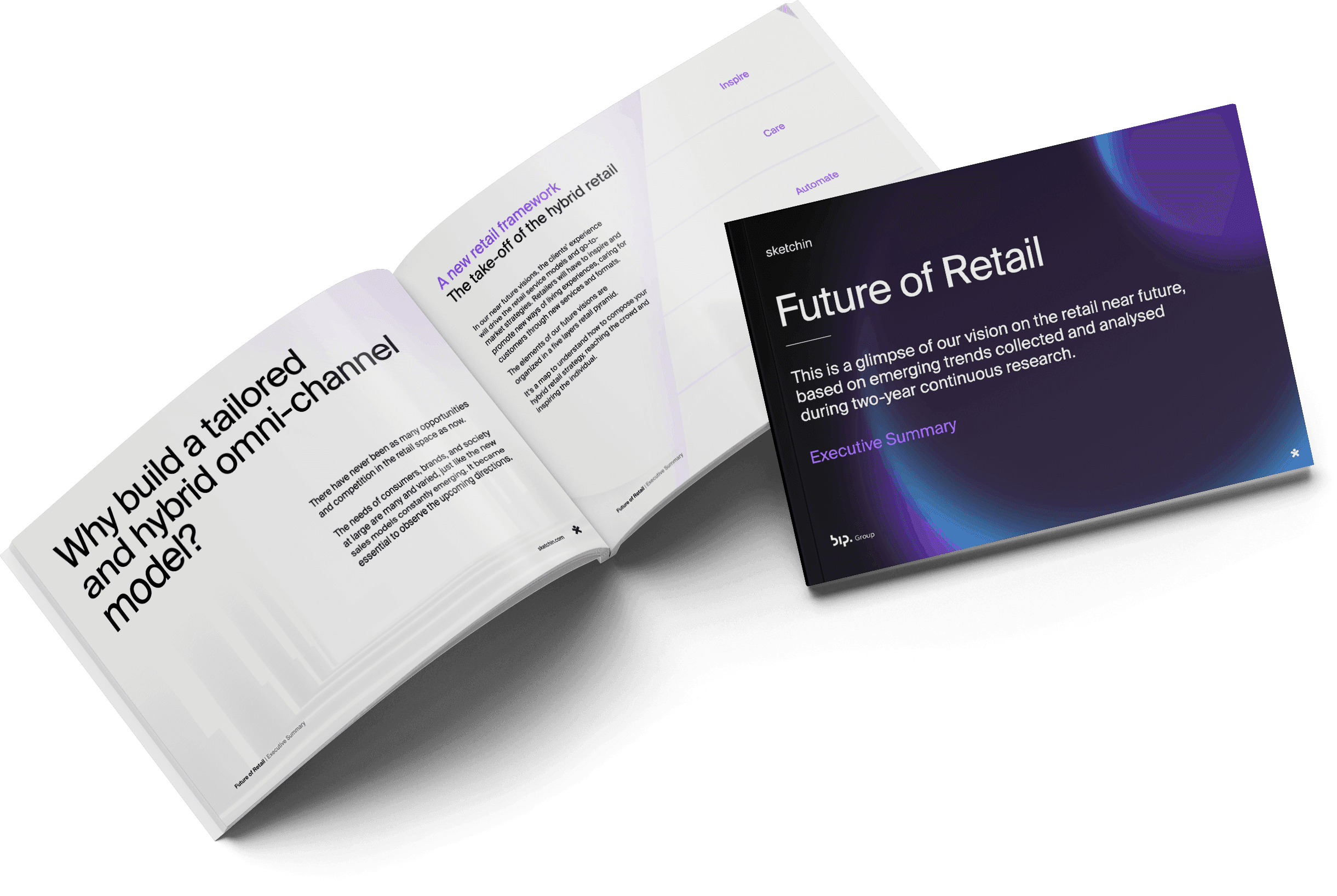 Future of retail executive summary cover and internal pages